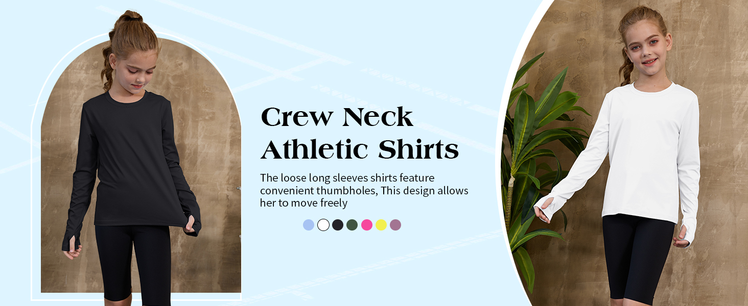 girls long sleeve athletic shirt