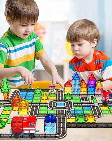 magnetic tiles roads set