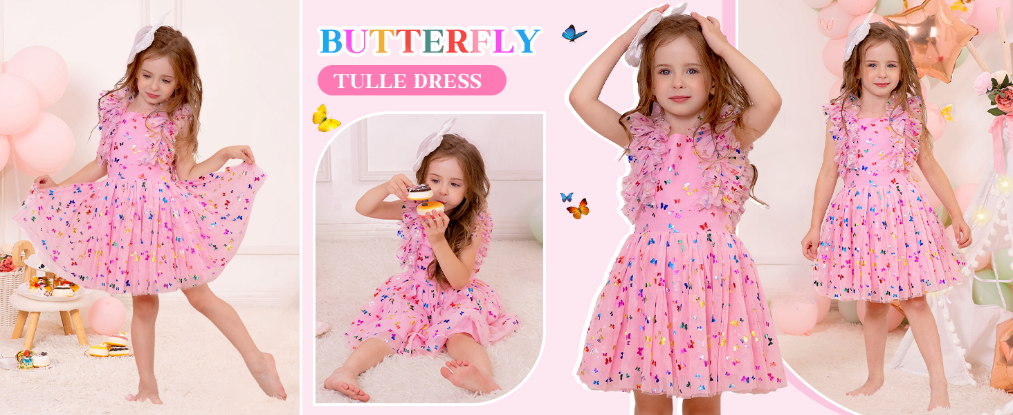 butterfly dress toddler party dress toddler butterfly birthday dress first pageant photoshoot dress