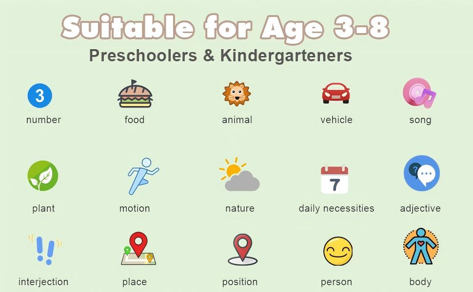 suitable for age 3-8