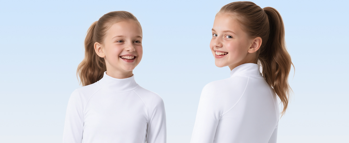 girls athletic tops long sleeve